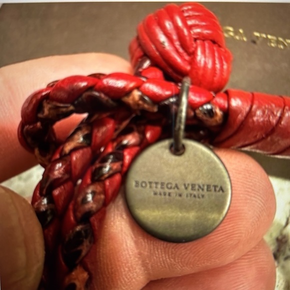 BOTTEGA VENETA SNAKESKIN INTRECOTTA DOUBLE STRAND BRACELET - Picture 7 of 7